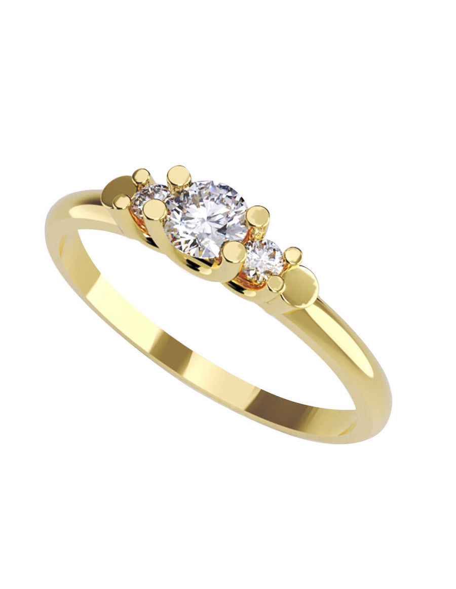 ANILLO DE ORO CON CIRCONIA