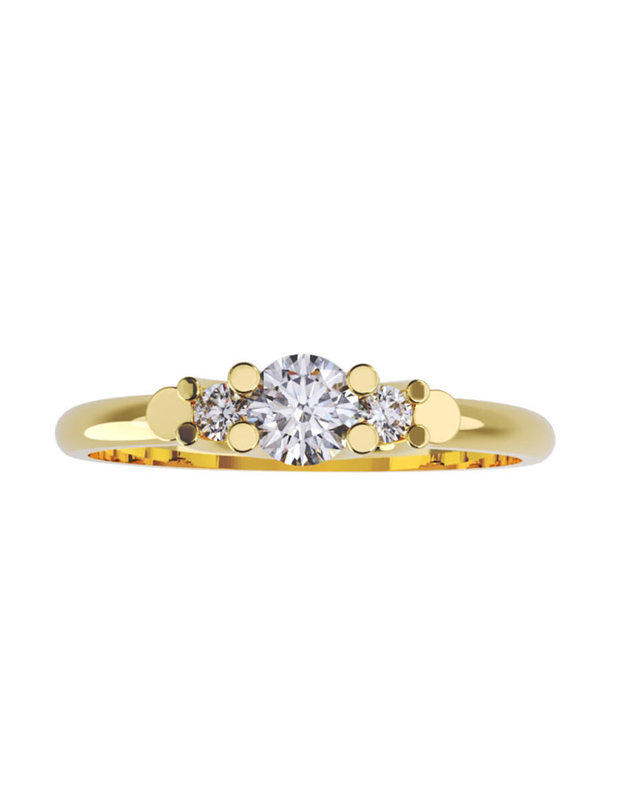 ANILLO DE ORO CON CIRCONIA