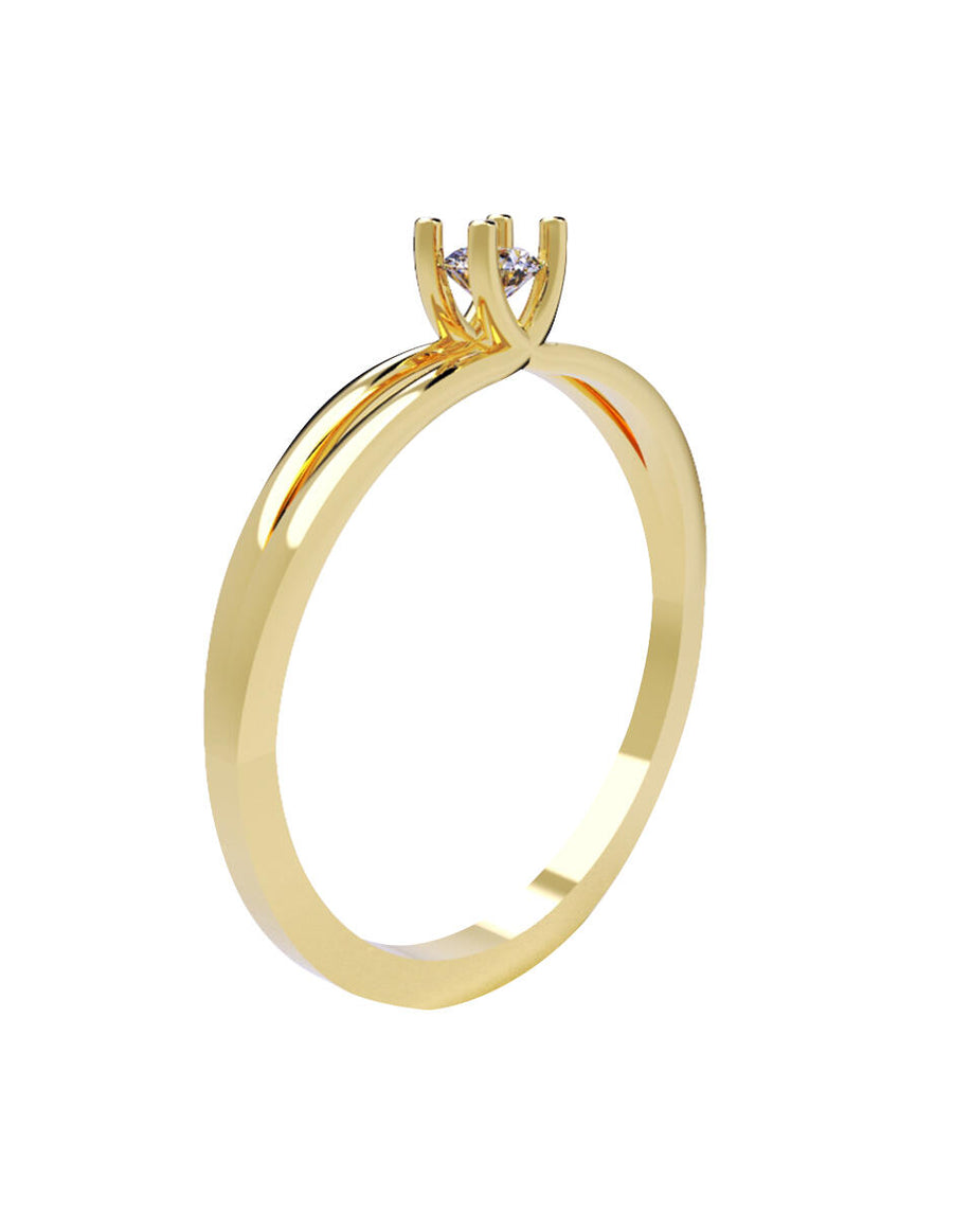 ANILLO DE ORO CON CIRCONIA