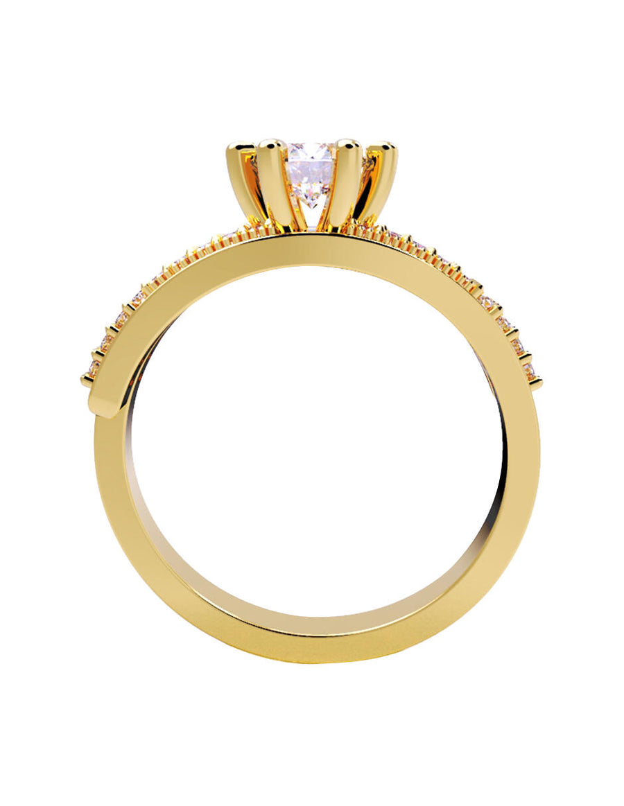 ANILLO DE ORO CON CIRCONIA