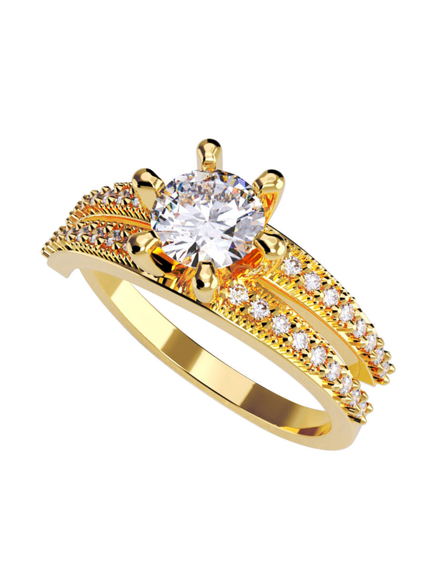 ANILLO DE ORO CON CIRCONIA