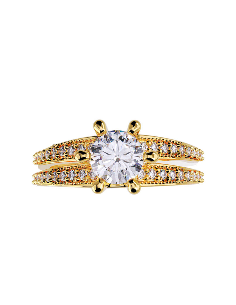 ANILLO DE ORO CON CIRCONIA
