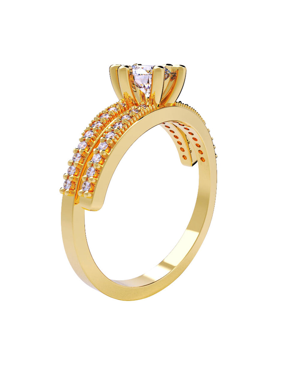 ANILLO DE ORO CON CIRCONIA