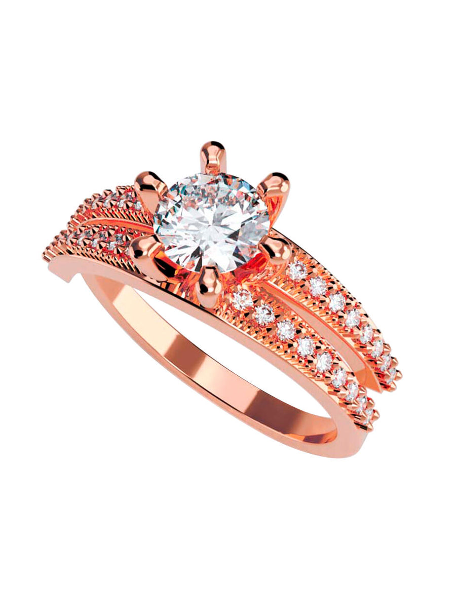 ANILLO DE ORO CON CIRCONIA