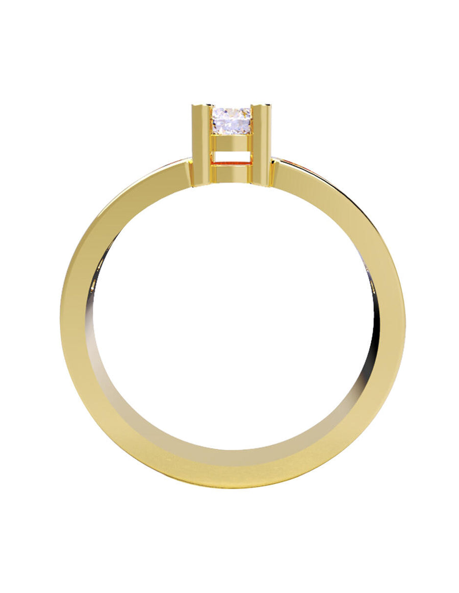 ANILLO DE ORO CON CIRCONIA