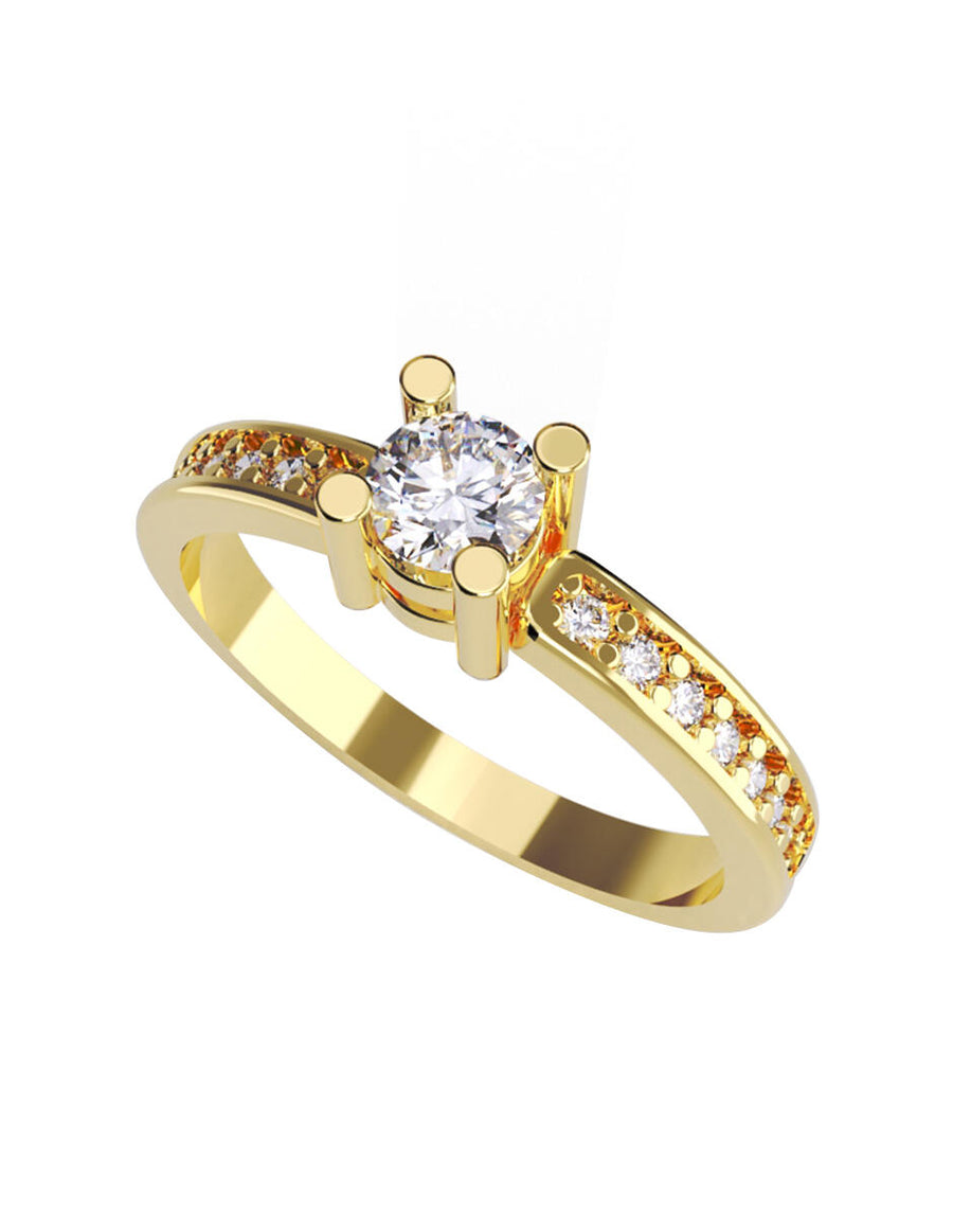 ANILLO DE ORO CON CIRCONIA