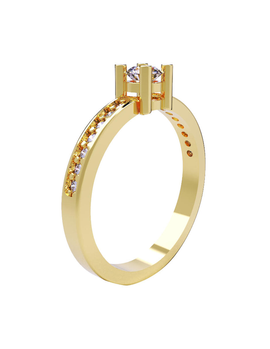 ANILLO DE ORO CON CIRCONIA