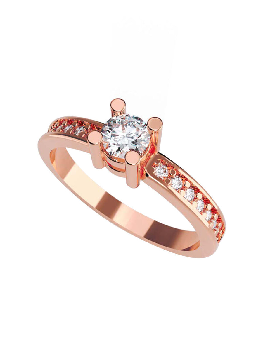 ANILLO DE ORO CON CIRCONIA