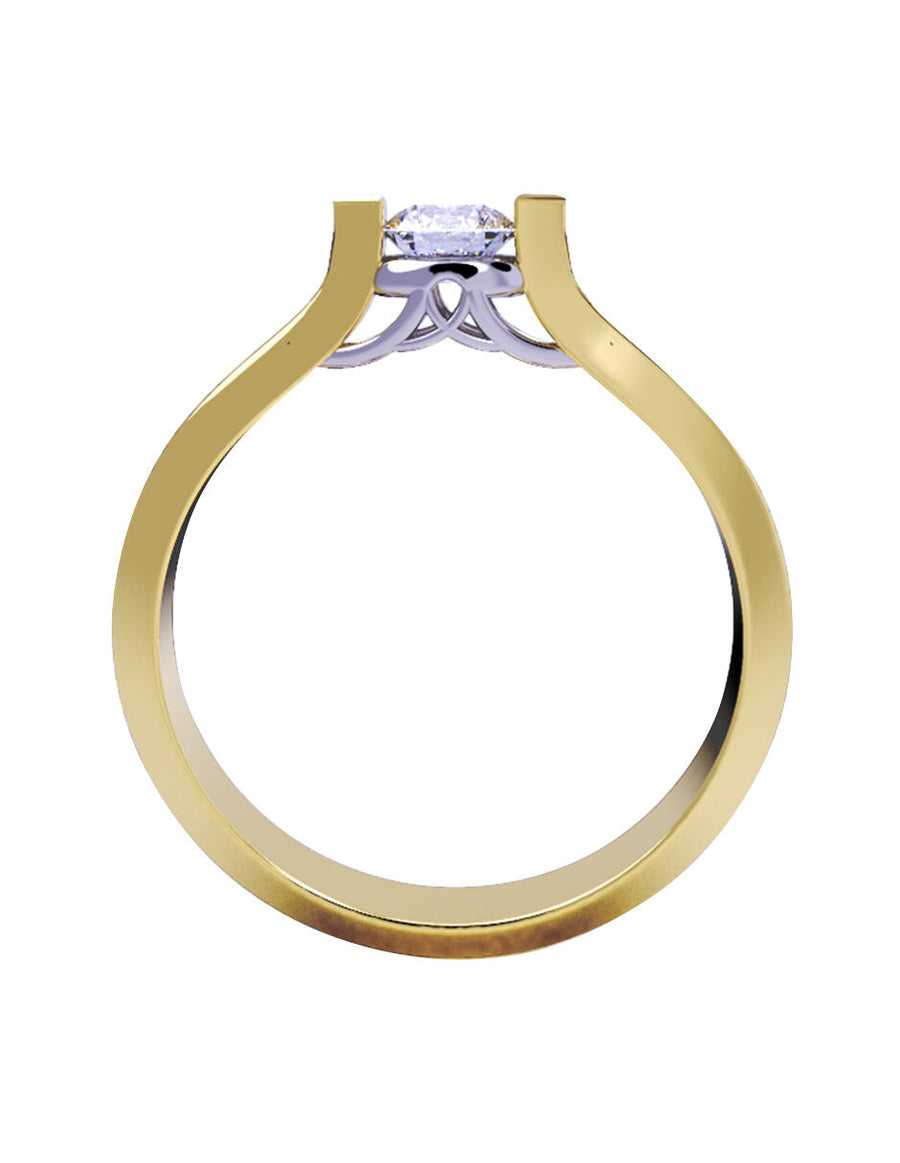 ANILLO DE ORO CON CIRCONIA