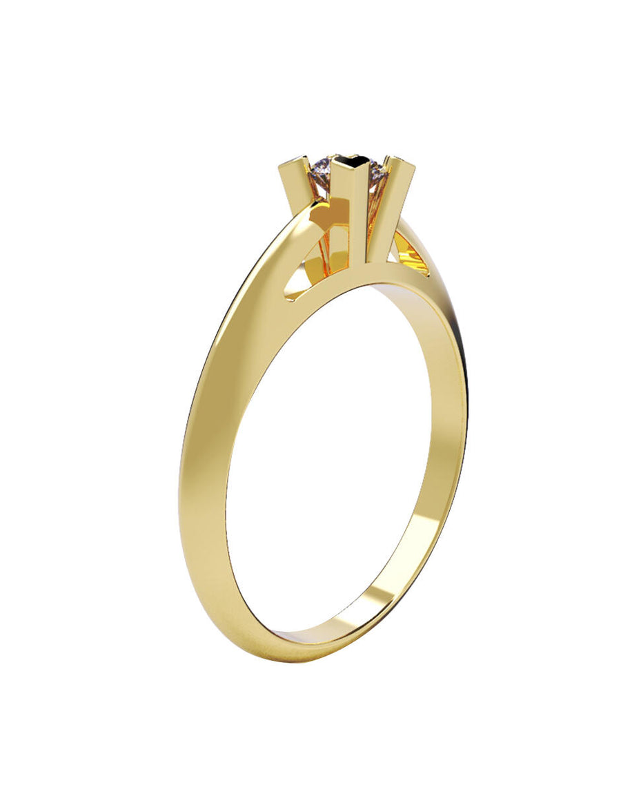 ANILLO DE ORO CON CIRCONIA