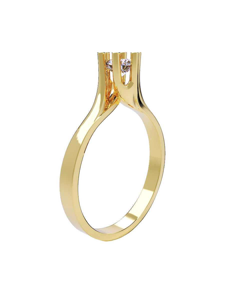ANILLO DE ORO CON CIRCONIA