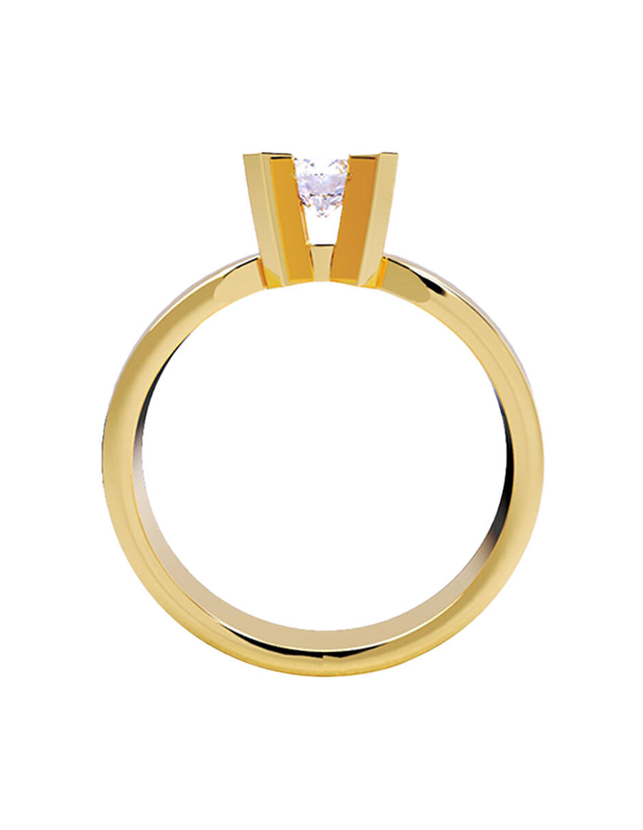 ANILLO DE ORO CON CIRCONIA