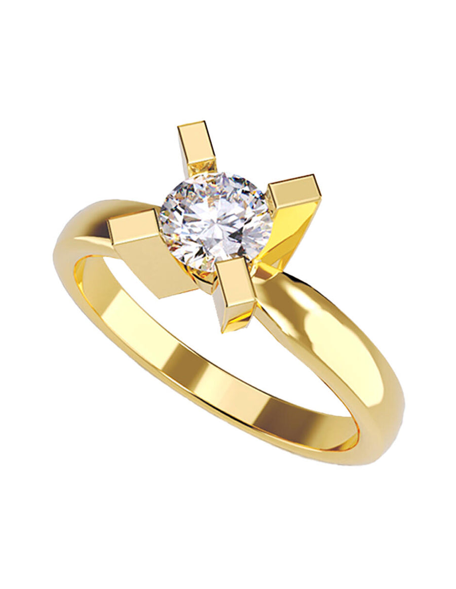 ANILLO DE ORO CON CIRCONIA