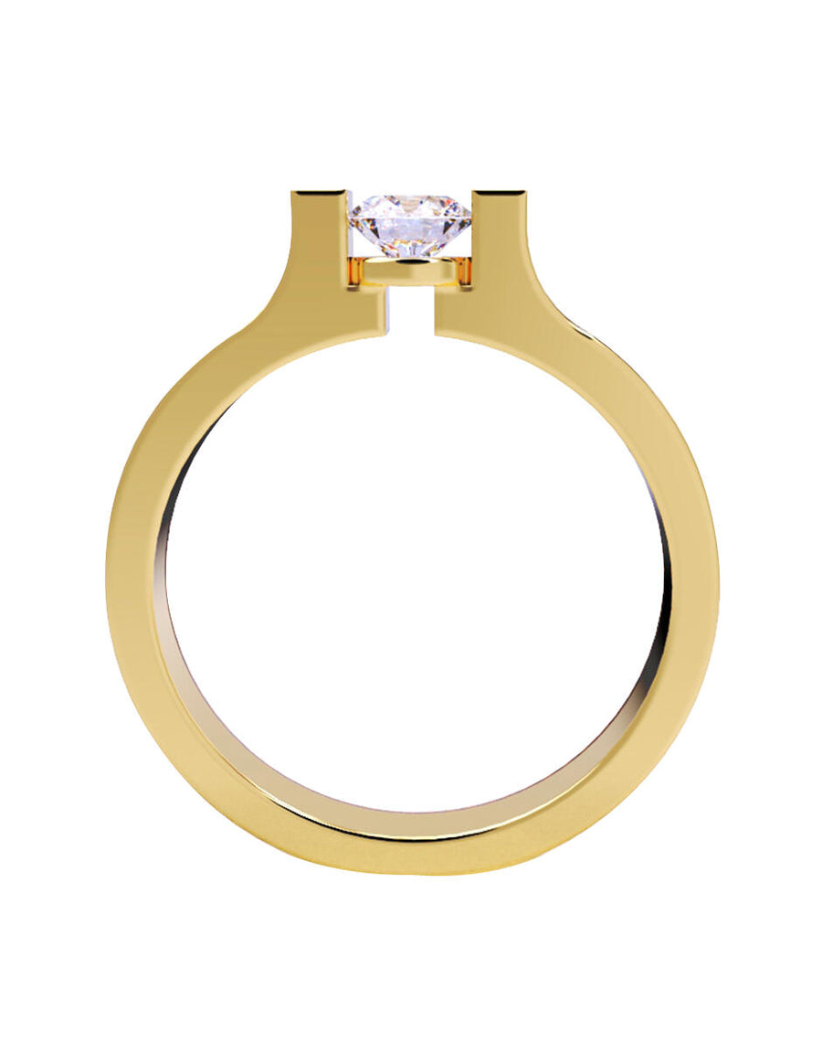 ANILLO DE ORO CON CIRCONIA
