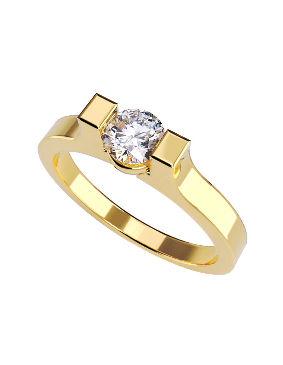 ANILLO DE ORO CON CIRCONIA