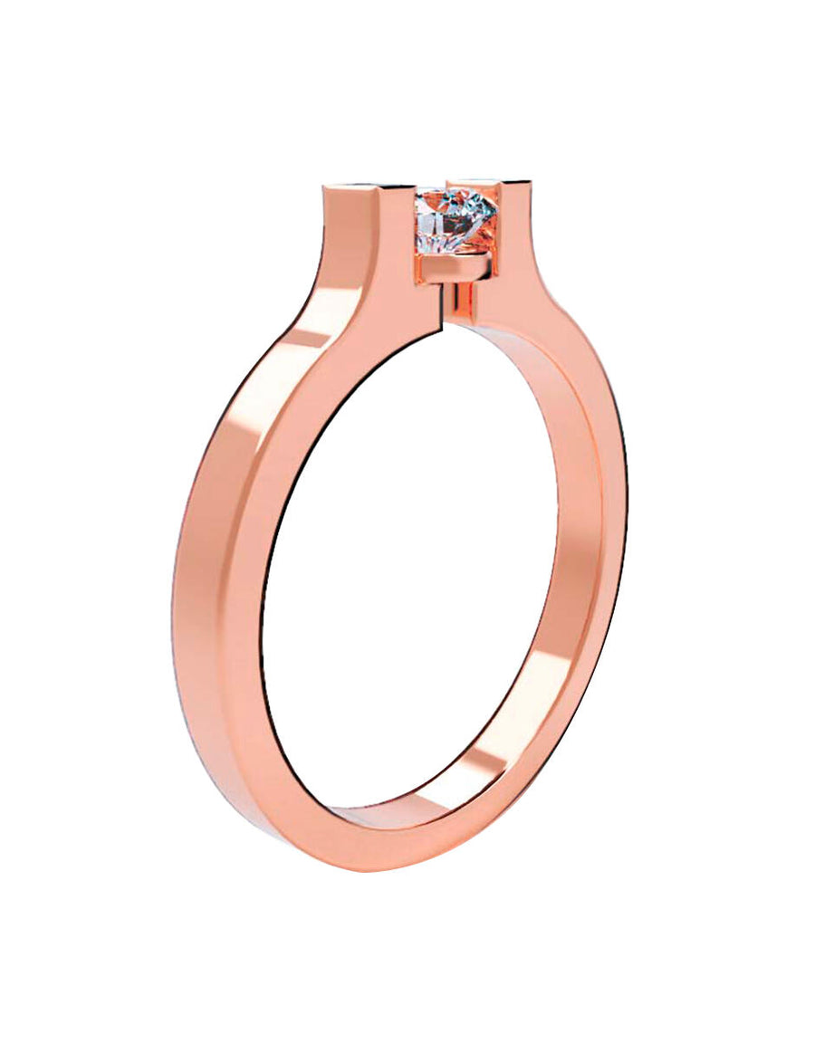 ANILLO DE ORO CON CIRCONIA