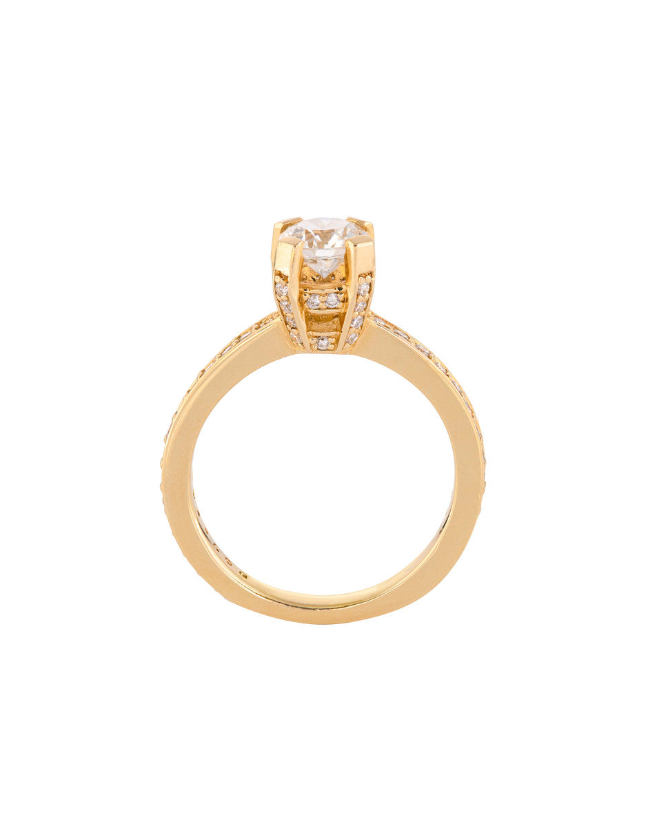 ANILLO DE COMPROMISO CON DIAMANTE DE 0.59 Yellow VVS2
