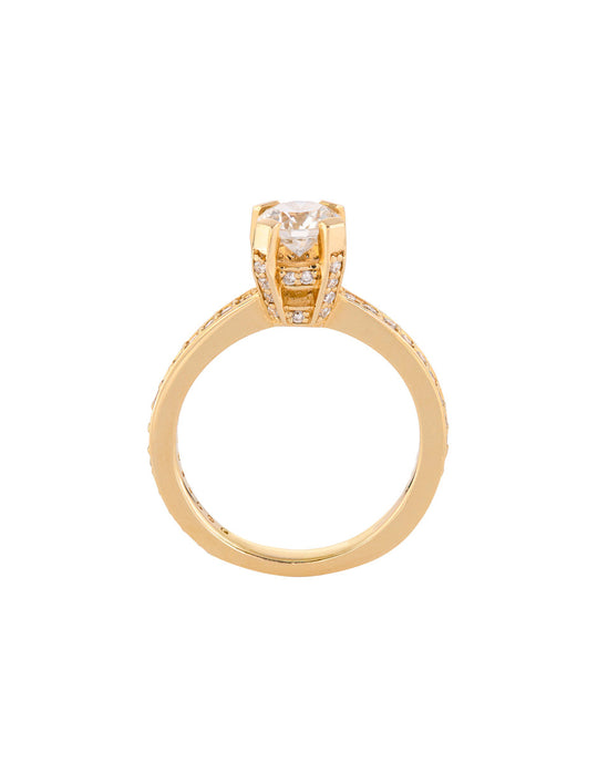 ANILLO DE COMPROMISO CON DIAMANTE DE 0.59 Yellow VVS2