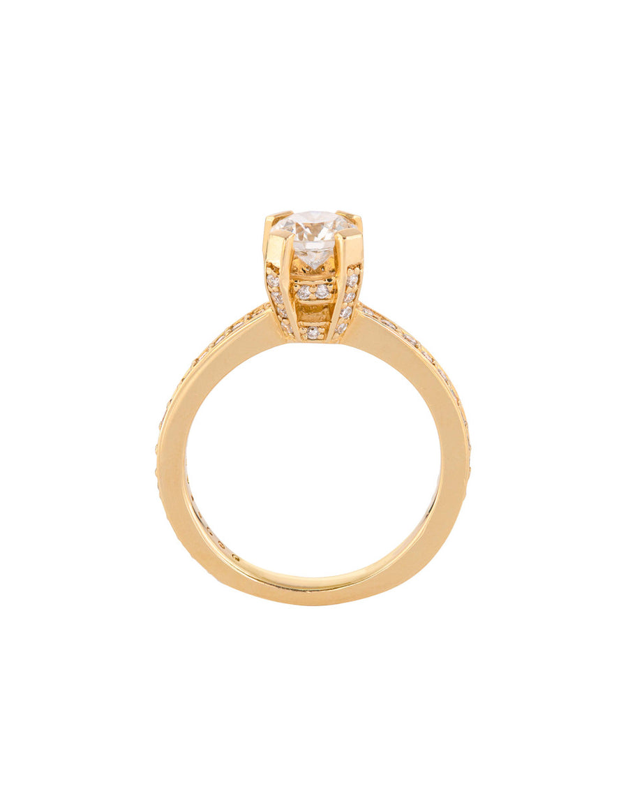 ANILLO DE COMPROMISO CON DIAMANTE DE 0.59 Yellow VVS2