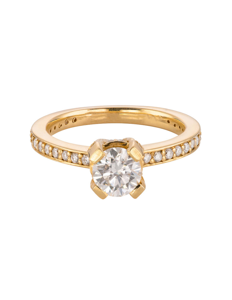 ANILLO DE COMPROMISO CON DIAMANTE DE 0.59 Yellow VVS2