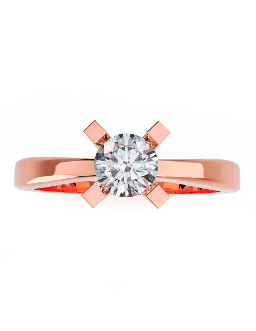 ANILLO DE ORO CON CIRCONIA