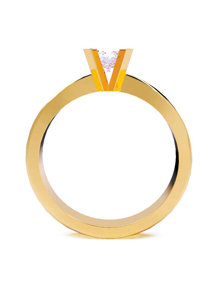ANILLO DE ORO CON CIRCONIA