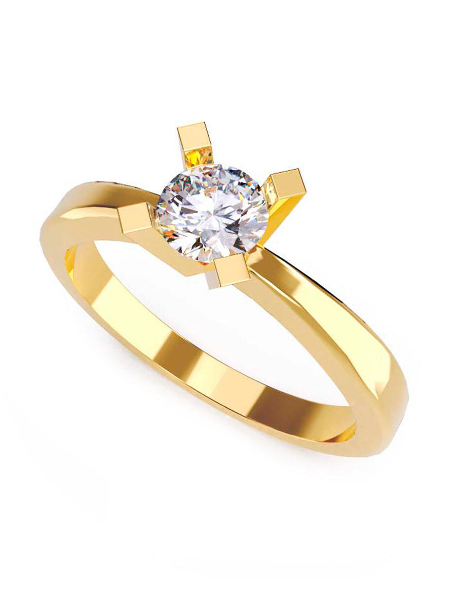ANILLO DE ORO CON CIRCONIA