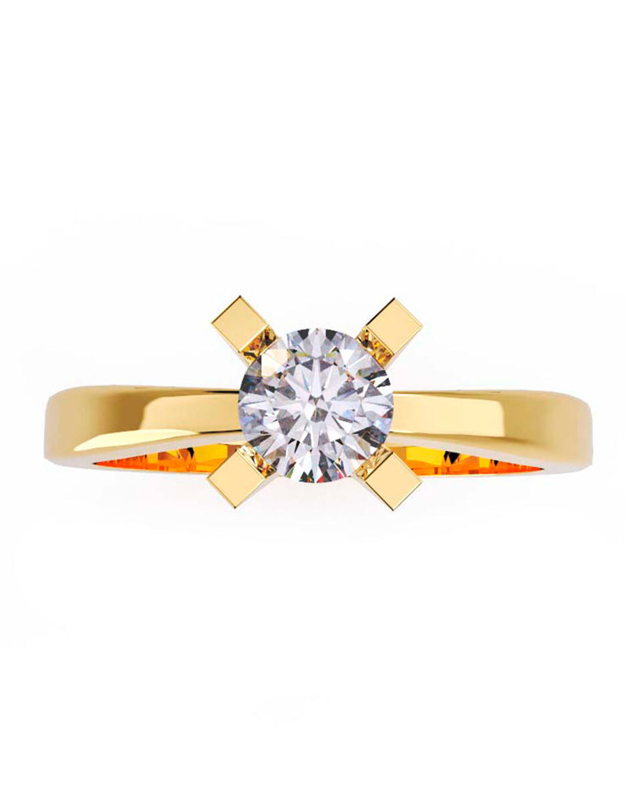 ANILLO DE ORO CON CIRCONIA