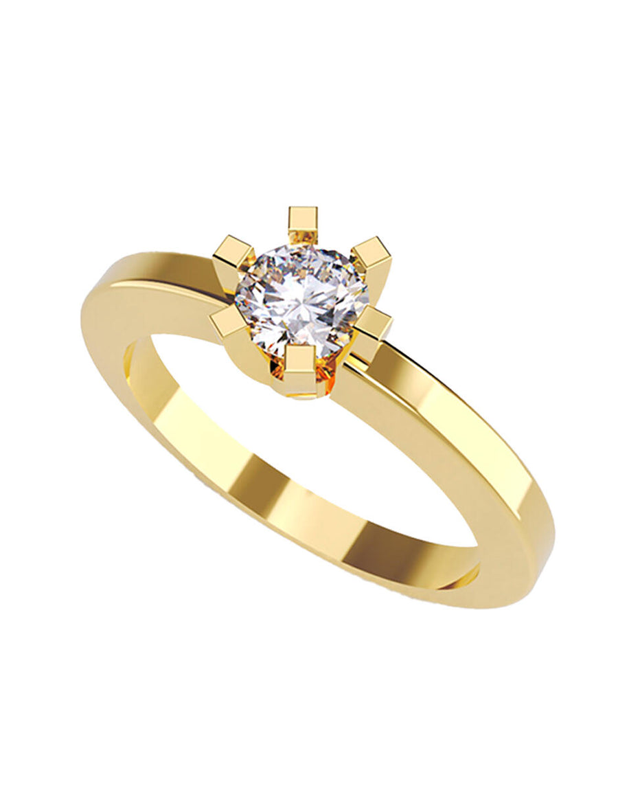 ANILLO DE ORO CON CIRCONIA