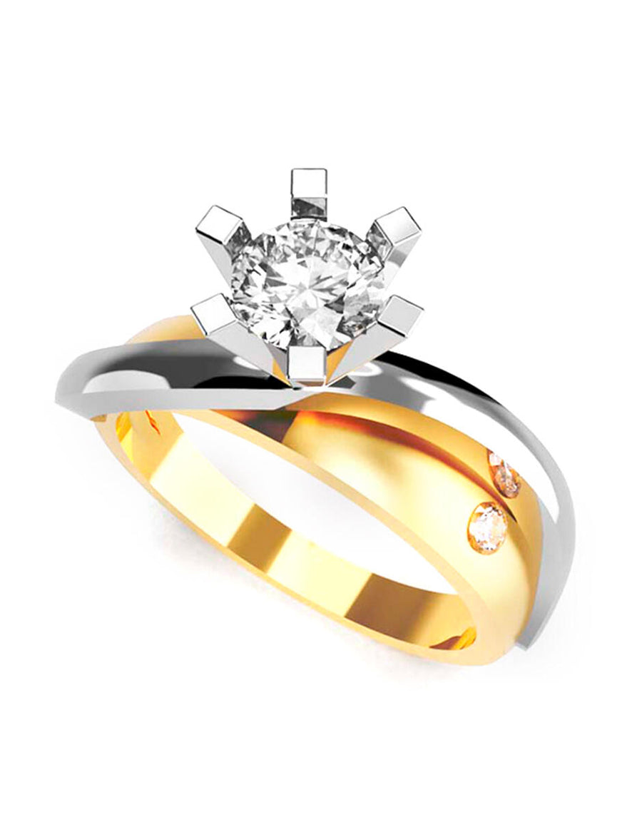 ANILLO DE ORO CON CIRCONIA