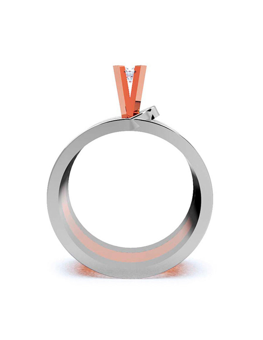 ANILLO DE ORO CON CIRCONIA
