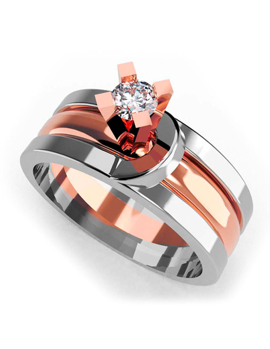 ANILLO DE ORO CON CIRCONIA
