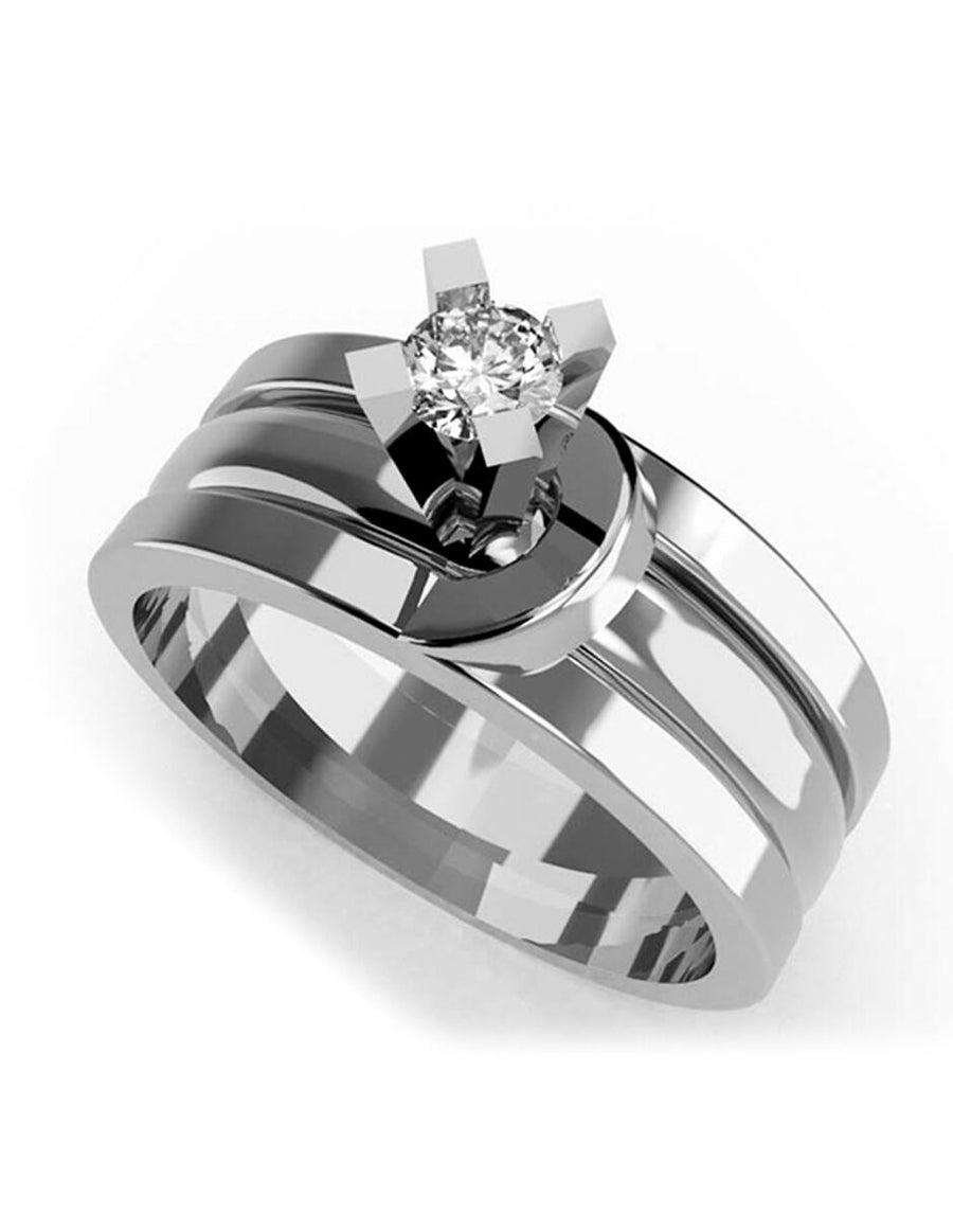ANILLO DE ORO CON CIRCONIA