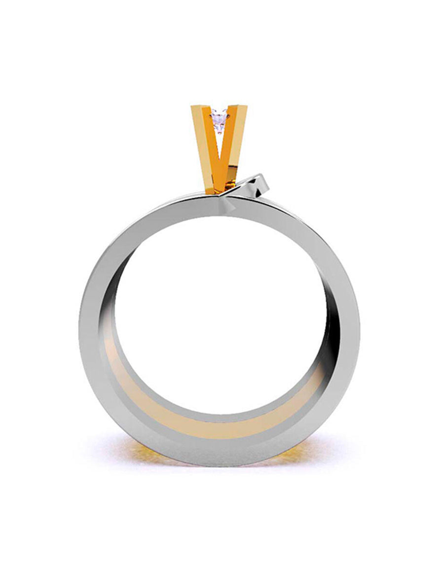 ANILLO DE ORO CON CIRCONIA