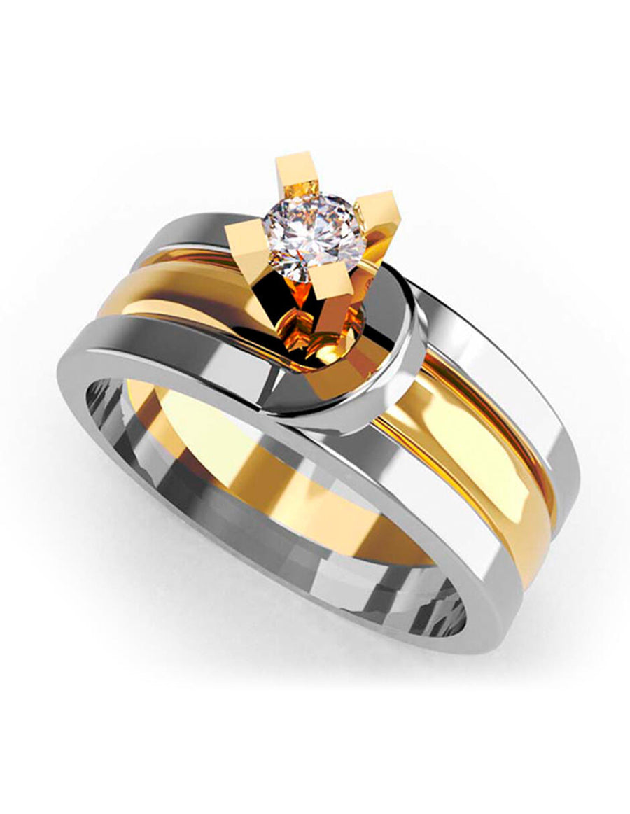 ANILLO DE ORO CON CIRCONIA