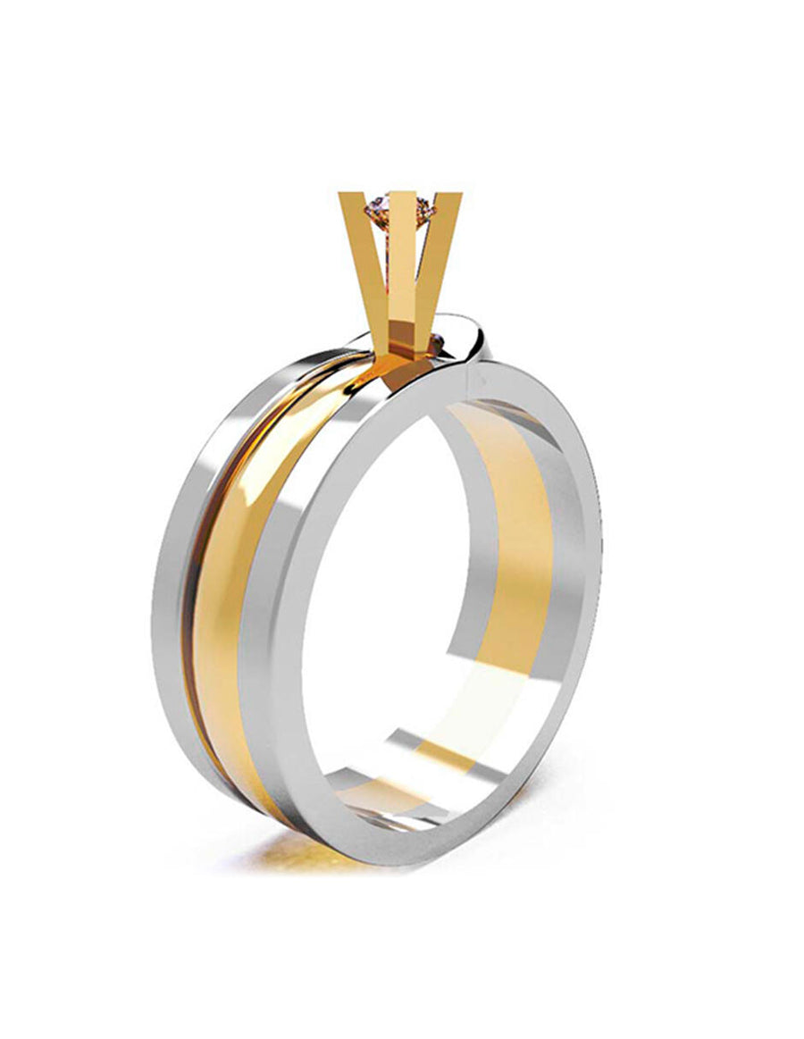 ANILLO DE ORO CON CIRCONIA