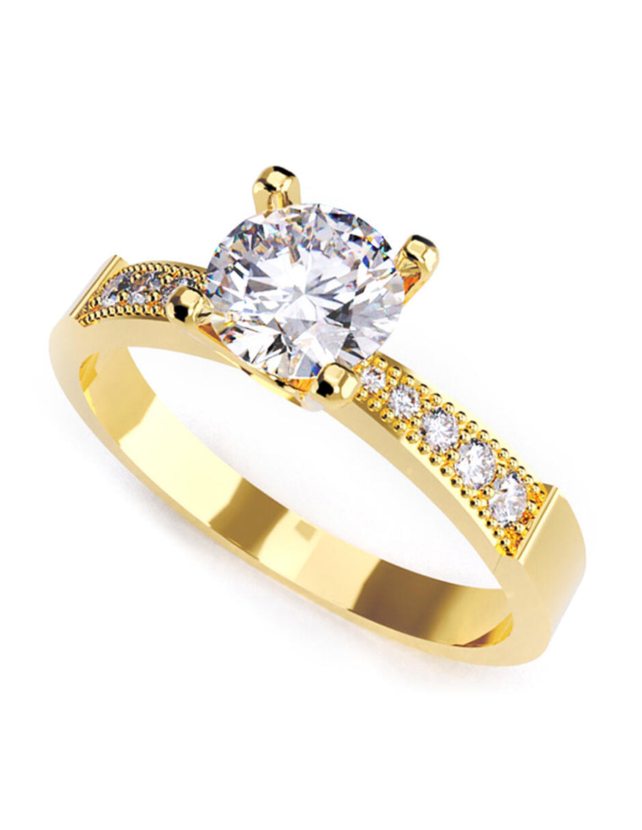 ANILLO DE ORO CON CIRCONIA