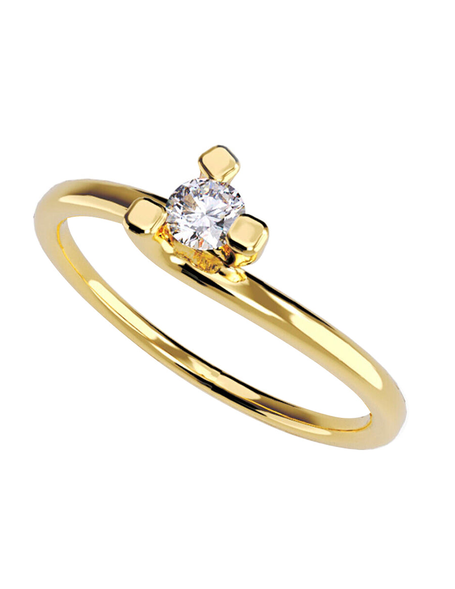 ANILLO DE ORO CON CIRCONIA