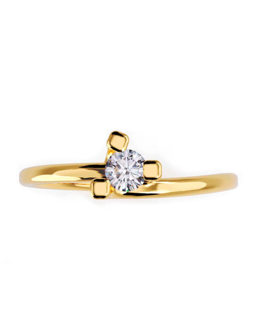ANILLO DE ORO CON CIRCONIA