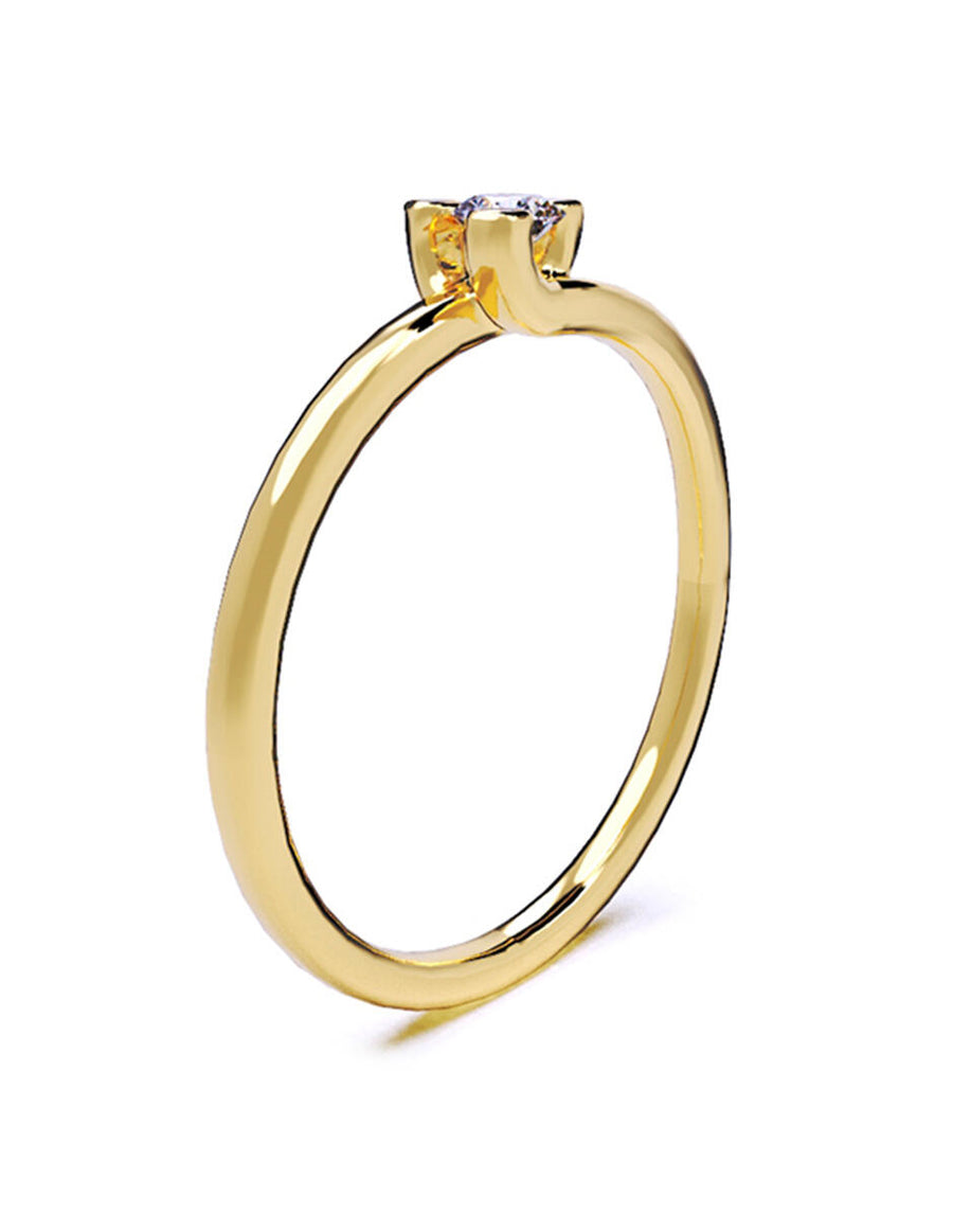 ANILLO DE ORO CON CIRCONIA