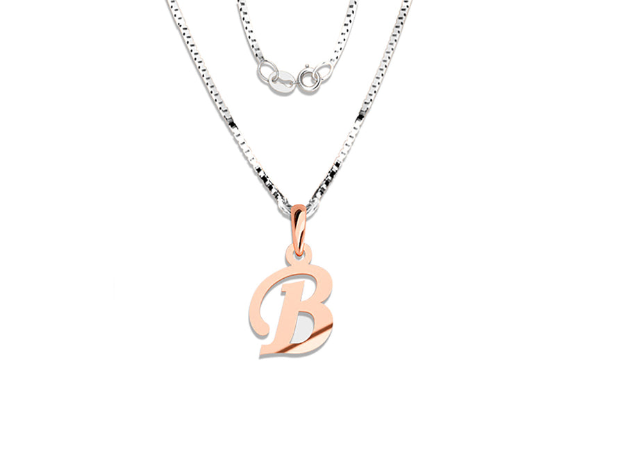 COLGANTE DE INICIAL EN CADENA DE ORO DE 14K