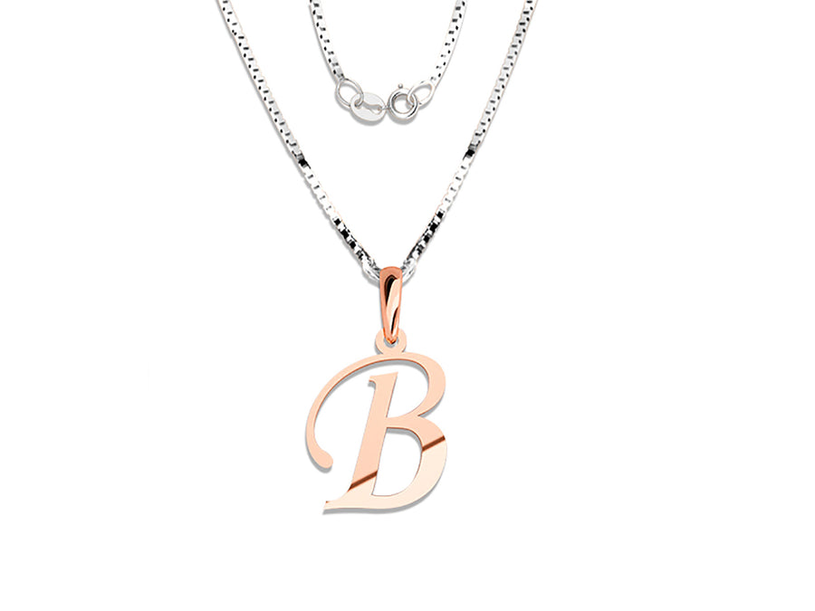 COLGANTE DE INICIAL EN CADENA DE ORO DE 14K