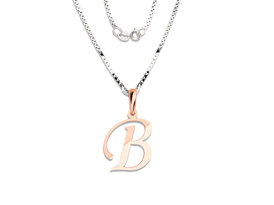 COLGANTE DE INICIAL EN CADENA DE ORO DE 14K