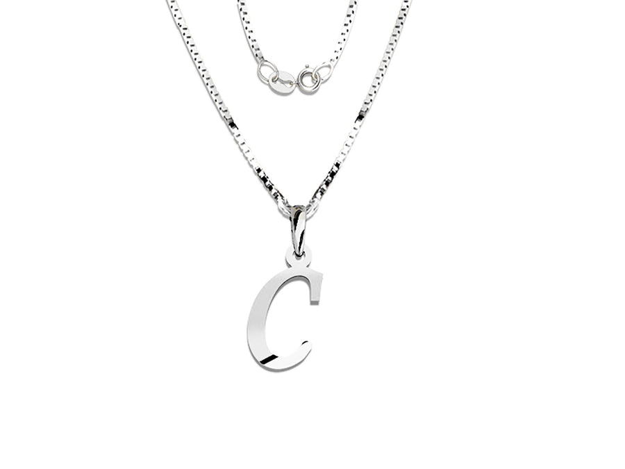 COLGANTE DE INICIAL EN CADENA DE ORO DE 14K