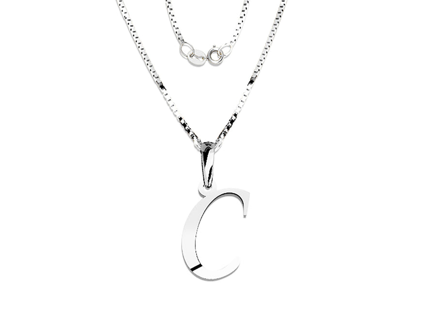 COLGANTE DE INICIAL EN CADENA DE ORO DE 14K