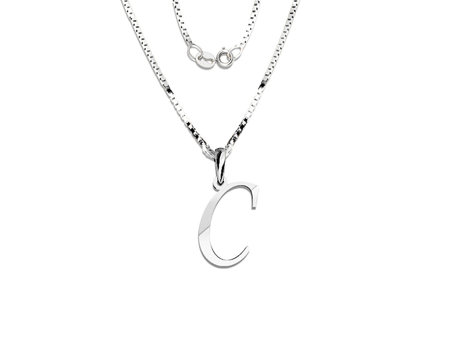 COLGANTE DE INICIAL EN CADENA DE ORO DE 14K