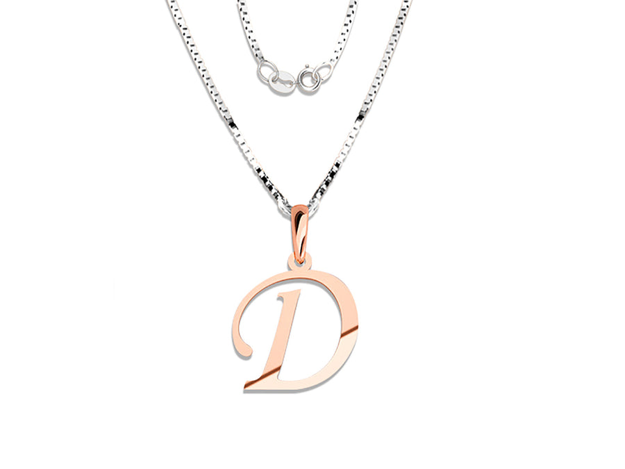 COLGANTE DE INICIAL EN CADENA DE ORO DE 14K