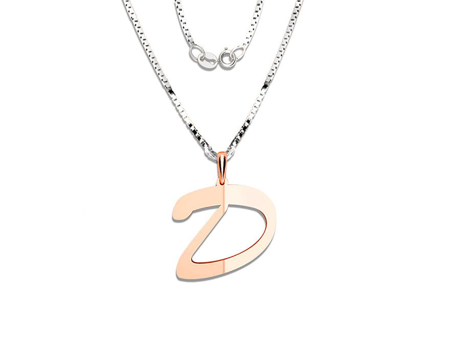 COLGANTE DE INICIAL EN CADENA DE ORO DE 14K