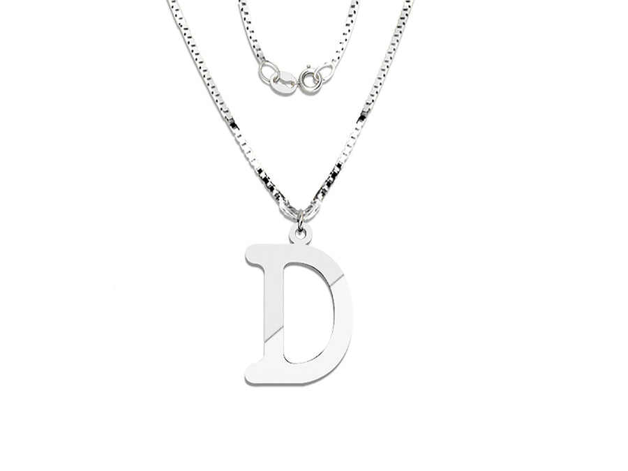 COLGANTE DE INICIAL EN CADENA DE ORO DE 14K