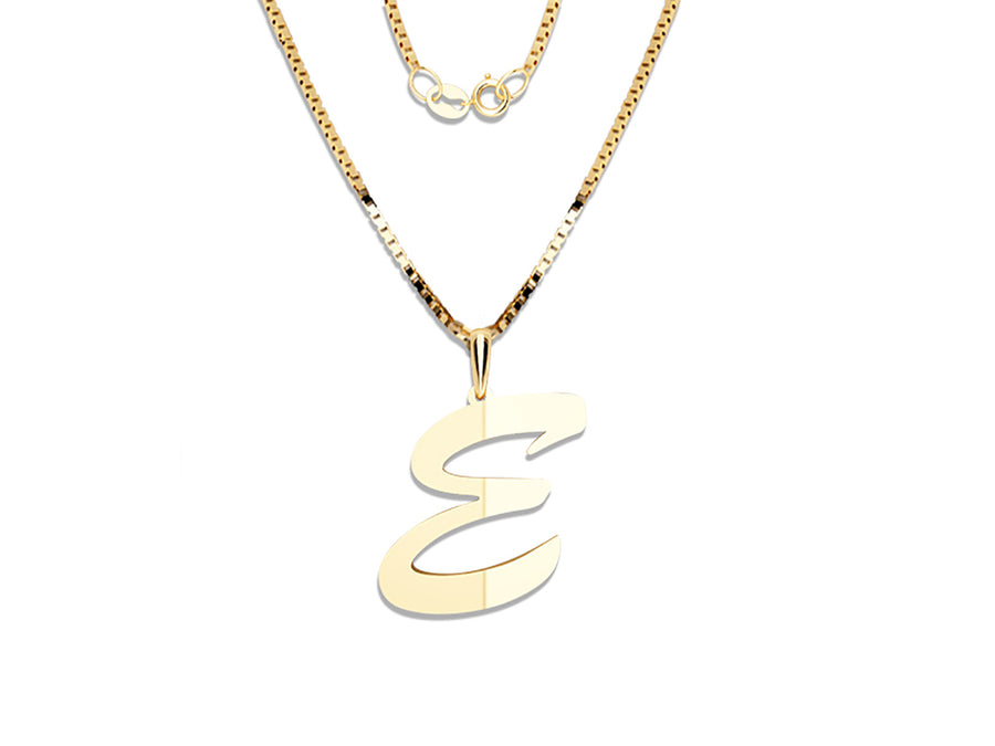 COLGANTE DE INICIAL EN CADENA DE ORO DE 14K
